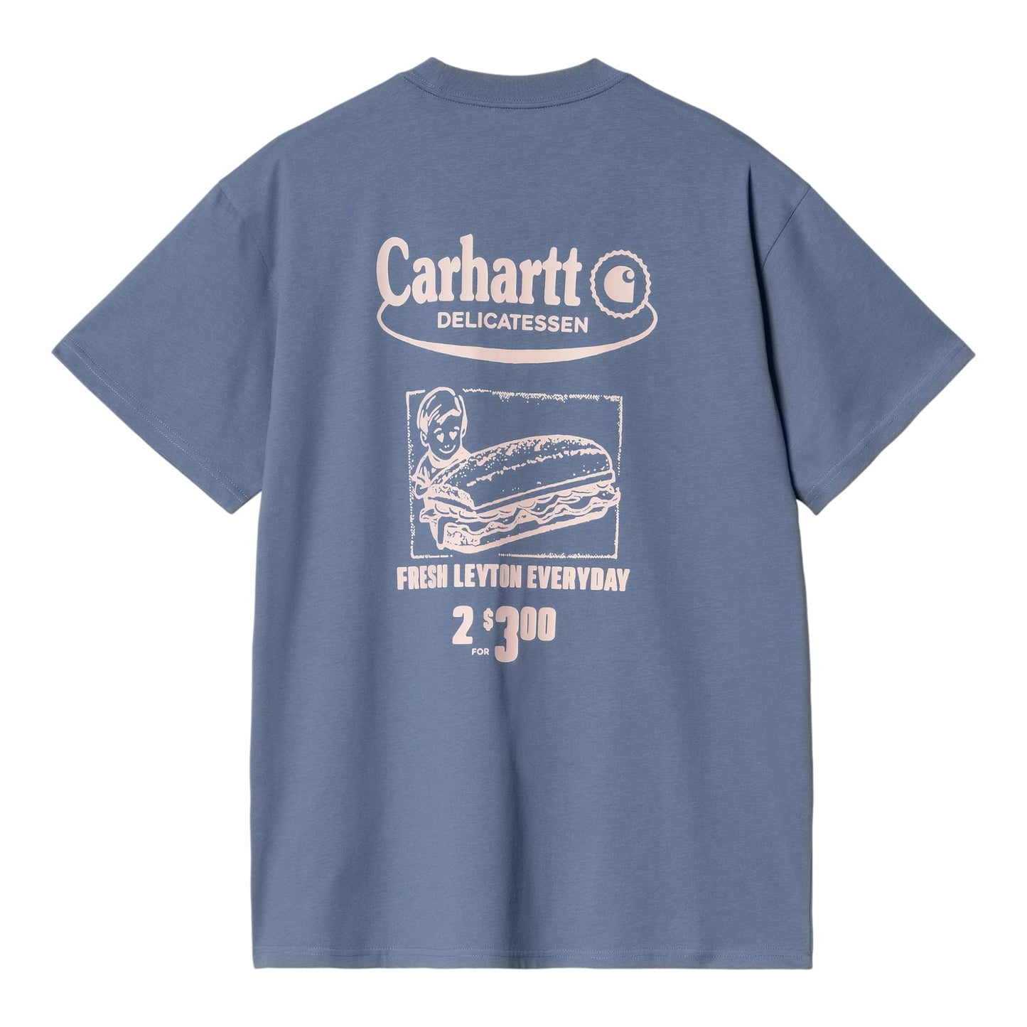 Carhartt Wip S/S Catalogue T- Shirt - Blue Iris / Air Pink Francis Concept