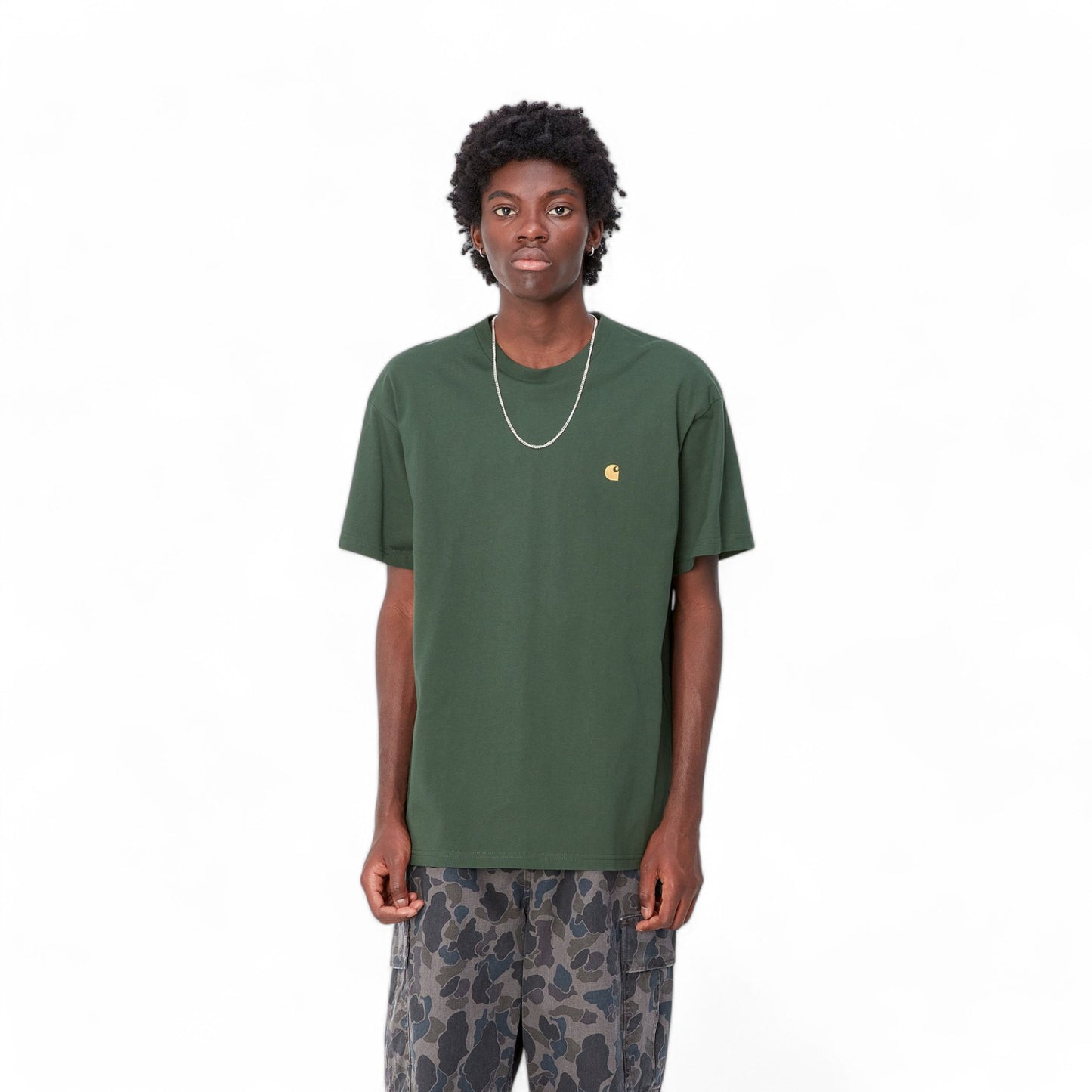 Carhartt Wip Chase T-Shirt - Sycamore Tree / Gold Francis Concept