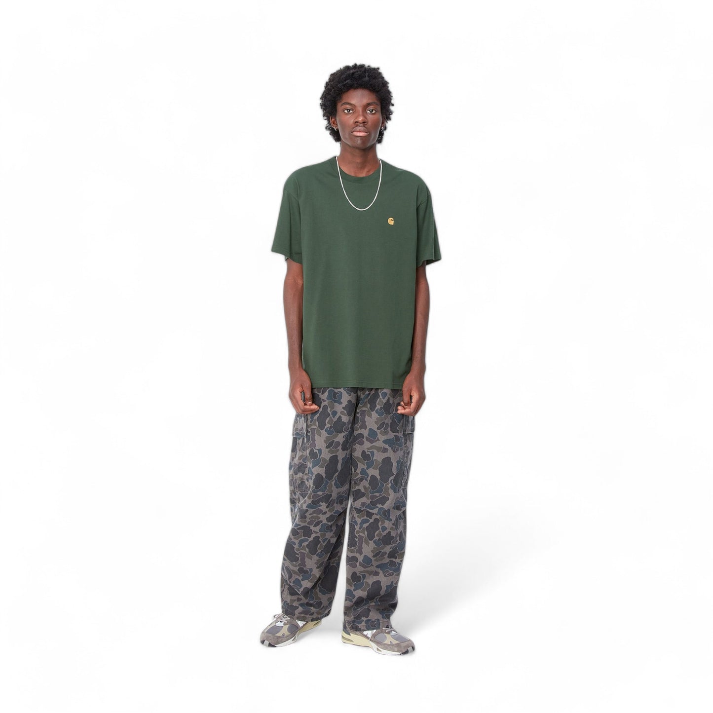 Carhartt Wip Chase T-Shirt - Sycamore Tree / Gold Francis Concept