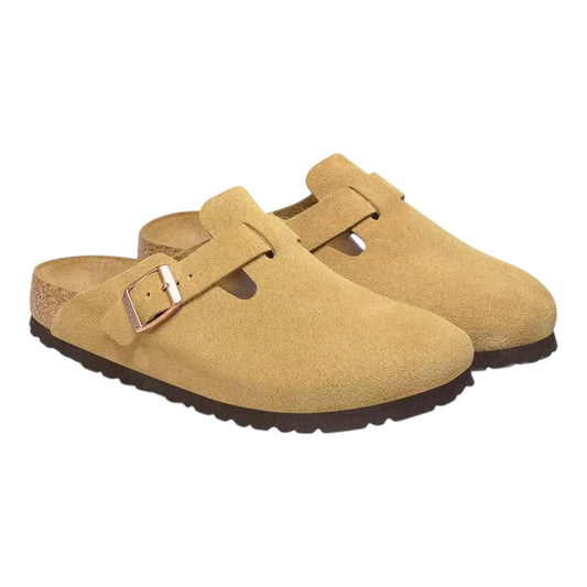 Sabot Birkenstock Boston BS Suede Leather - Latte Cream - Scarpe di Birkenstock | Francis Concept