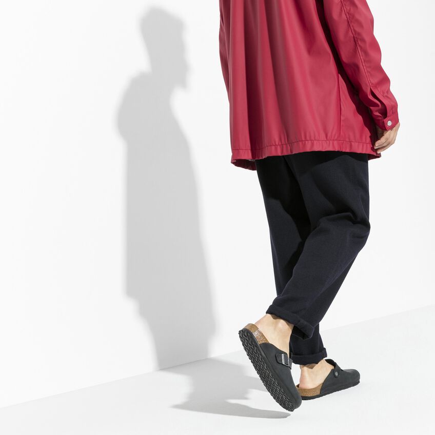 Sabot Unisex Birkenstock Boston - Black Leather - Scarpe di Birkenstock | Francis Concept