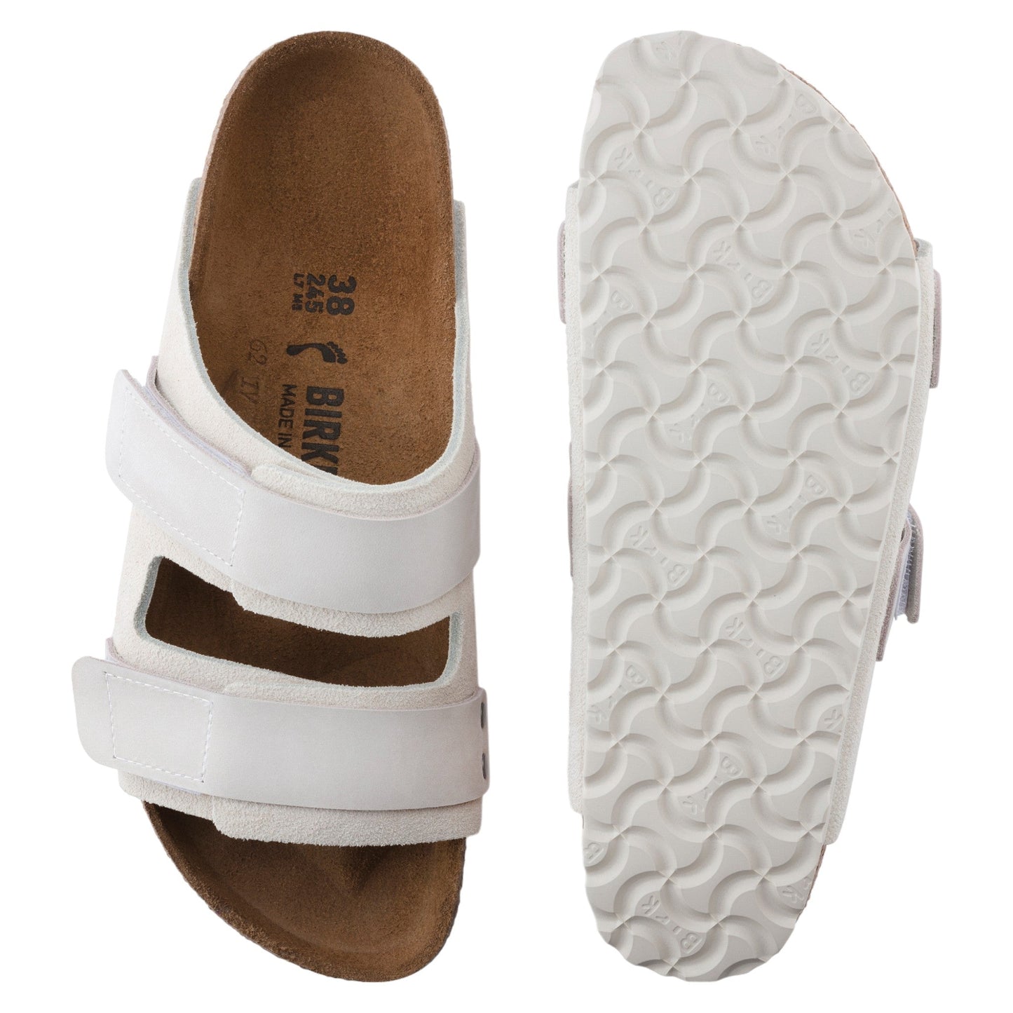 Sandali Birkenstock Uji in Pelle Scamosciatai - Antique White - Scarpe di Birkenstock | Francis Concept