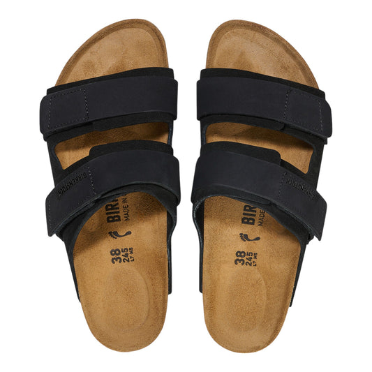 Sandali Birkenstock Uji in Pelle Scamosciatai - Black - Scarpe di Birkenstock | Francis Concept
