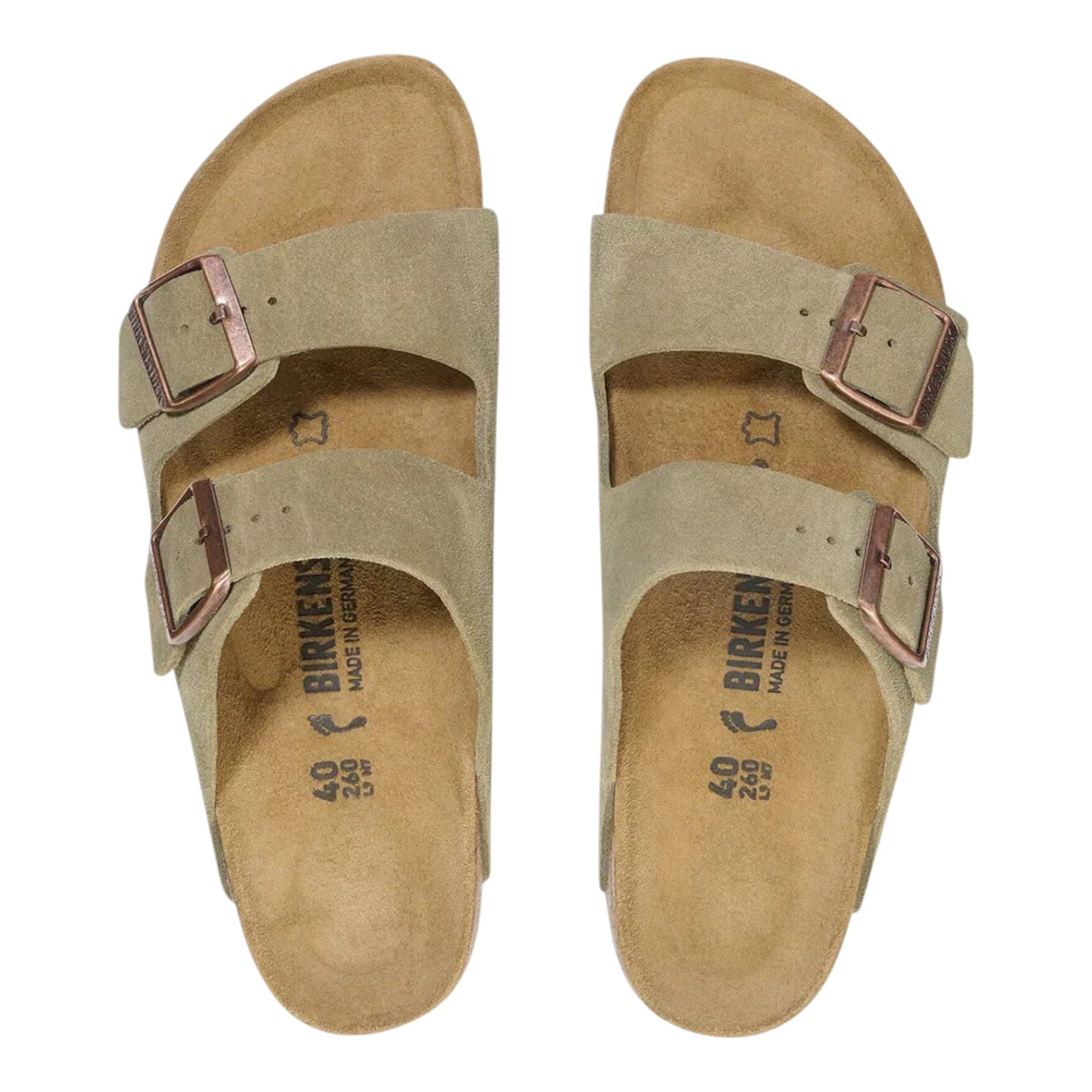Sandali Unisex Birkenstock Arizona Suede Leather - Taupe - Scarpe di Birkenstock | Francis Concept