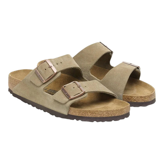Sandali Unisex Birkenstock Arizona Suede Leather - Taupe - Scarpe di Birkenstock | Francis Concept