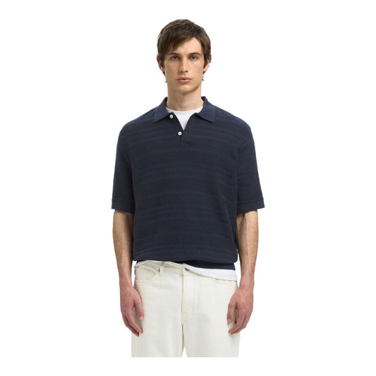 Selected Homme Knit Relaxed Polo - Sky Captain - Polo di Selected Homme | Francis Concept