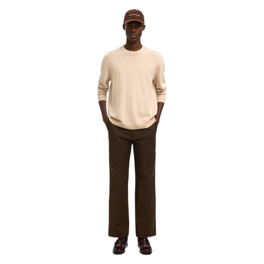 Selected Homme Merino Brushed Relaxed Crew - Oatmeal - di Selected Homme | Francis Concept