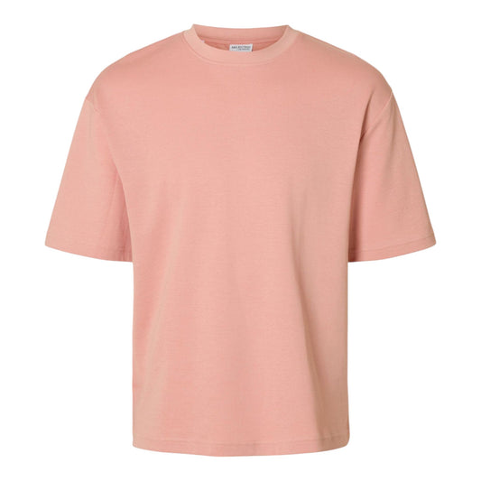 Selected Homme Oscar O - Neck tee - Rose tan - T-Shirt di Selected Homme | Francis Concept