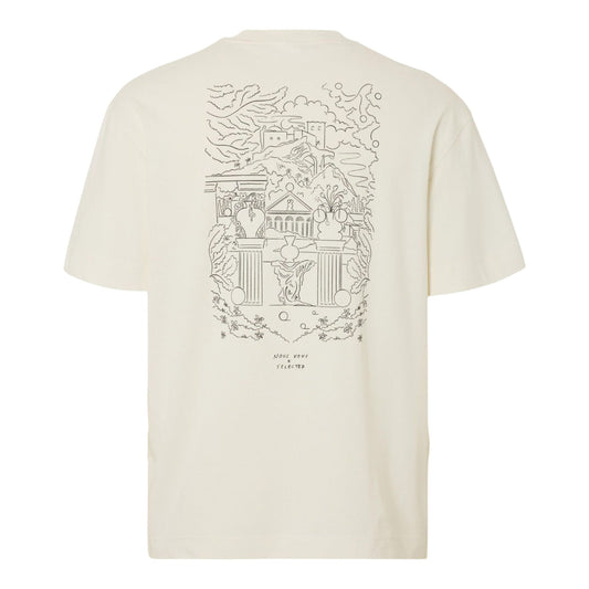 Selected Homme Relax Nic License O - Neck Tee - White - T-Shirt di Selected Homme | Francis Concept