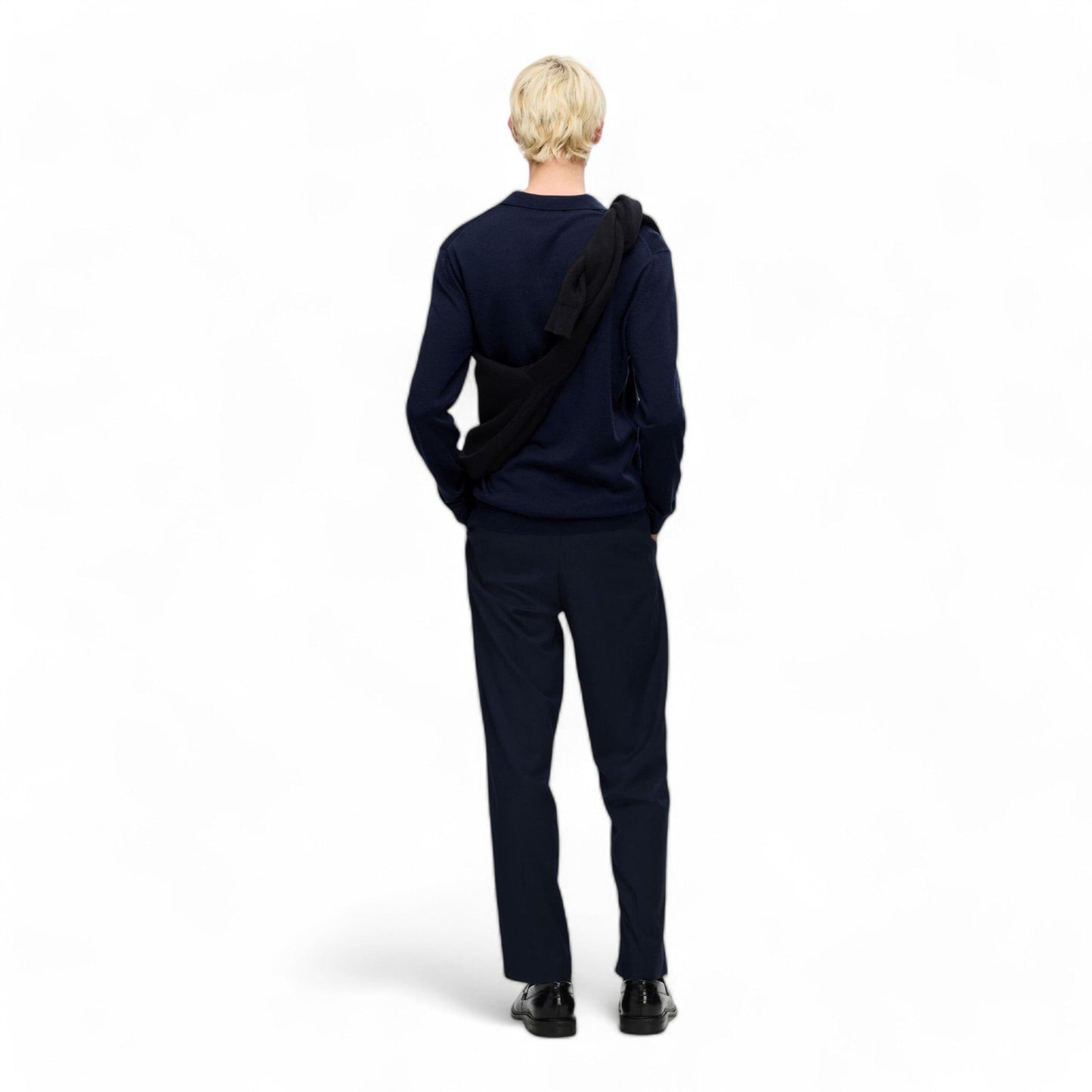 SELECTED HOMME SLHTRAY LS KNIT MERINO POLO NOOS - Maglieria di Selected Homme | Francis Concept