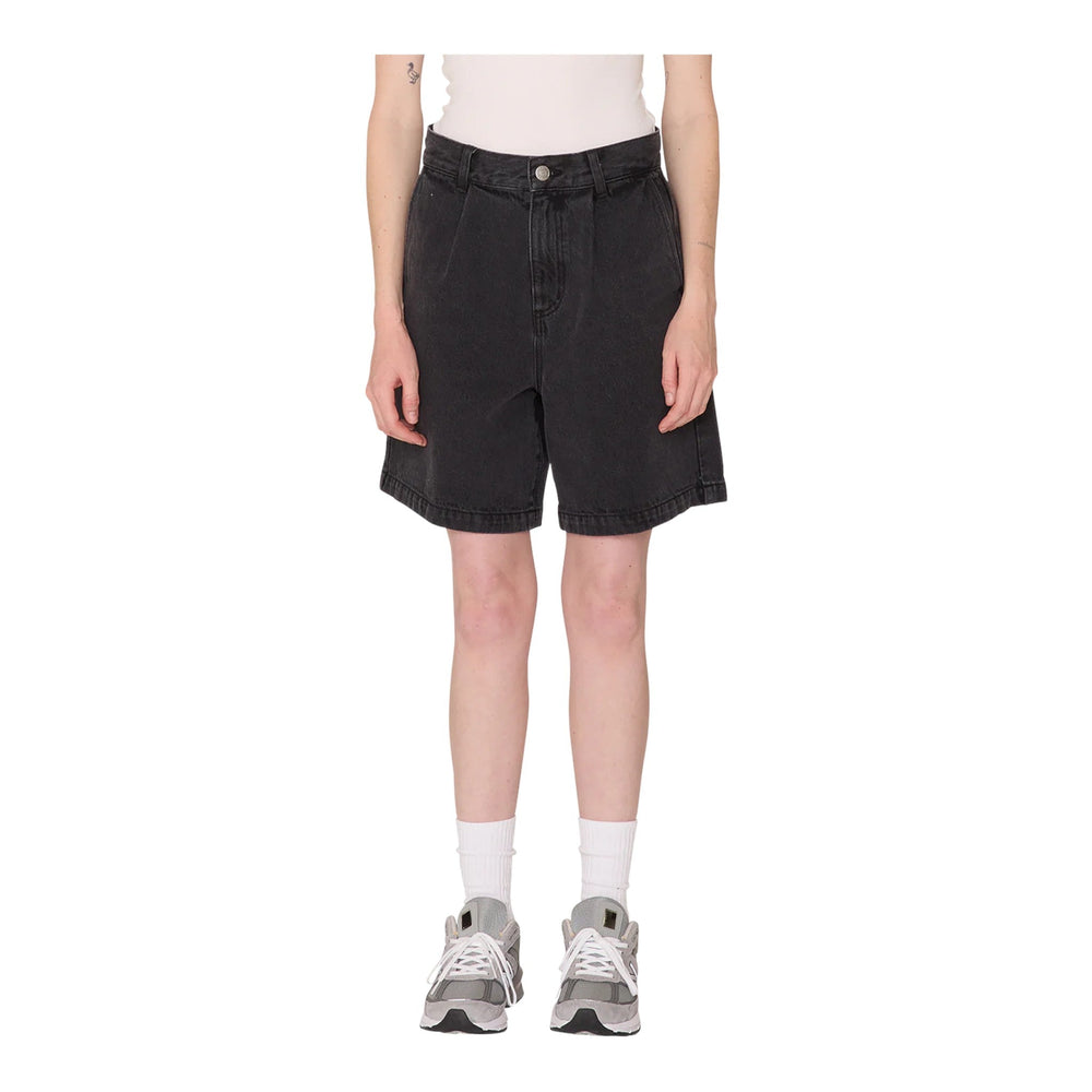 Shorts Donna Obey Shift Panel Short - Digital Black - Jeans di Obey | Francis Concept