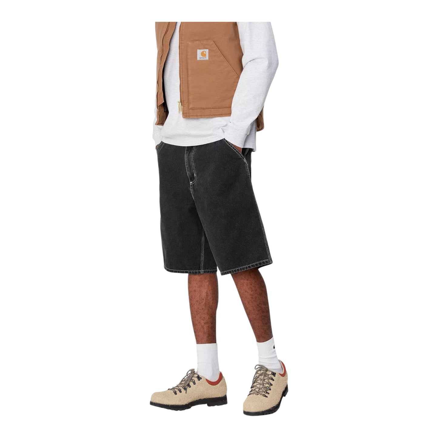 Carhartt Wip Simple Short - Black Heavy Stone Washed