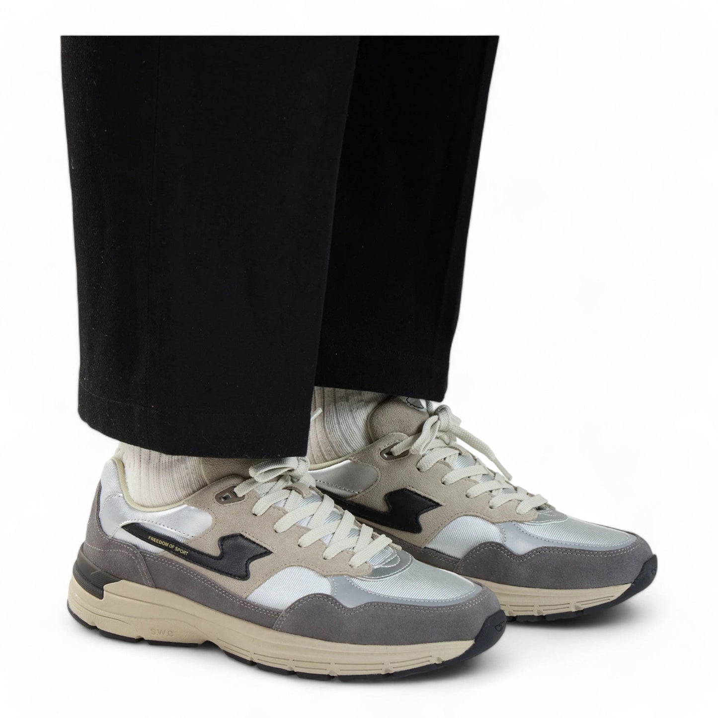 Sneakers Stepney Workers Club Amiel S - Strike Suede Mix - Silver Smoke - Scarpe di Stepney Workers Club | Francis Concept