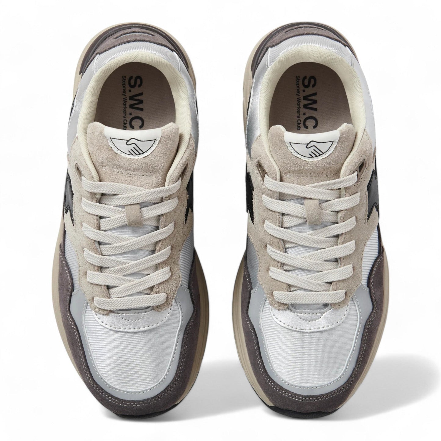 Sneakers Stepney Workers Club Amiel S - Strike Suede Mix - Silver Smoke - Scarpe di Stepney Workers Club | Francis Concept