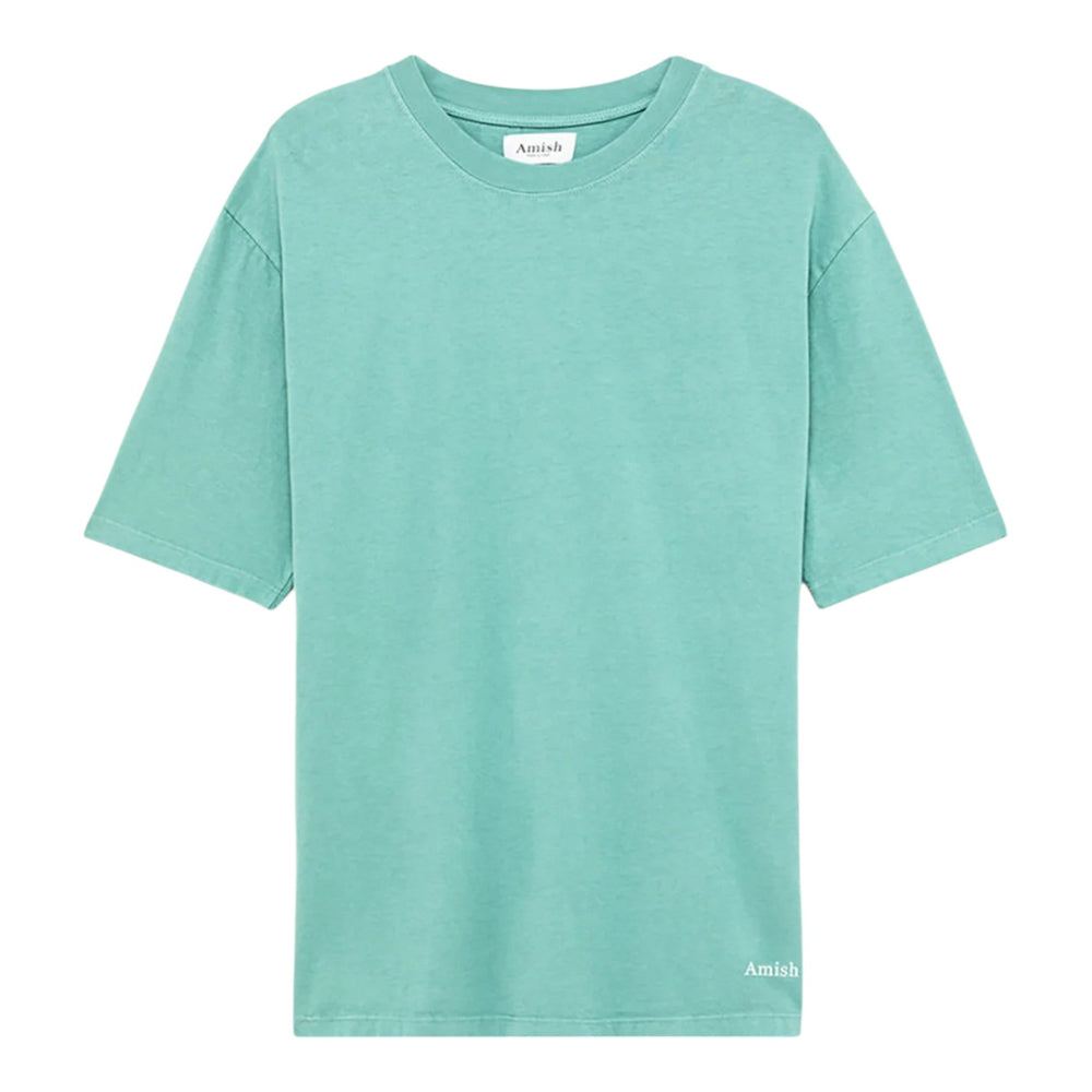 T-Shirt Amish Jersey Micro Logo Dyed - Ocean - T-Shirt di Amish | Francis Concept