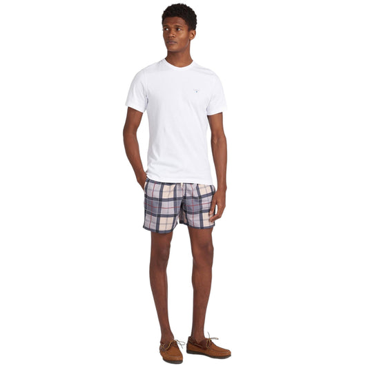 T-Shirt Barbour Tartan Sports Tee - White - T-Shirt di Barbour | Francis Concept