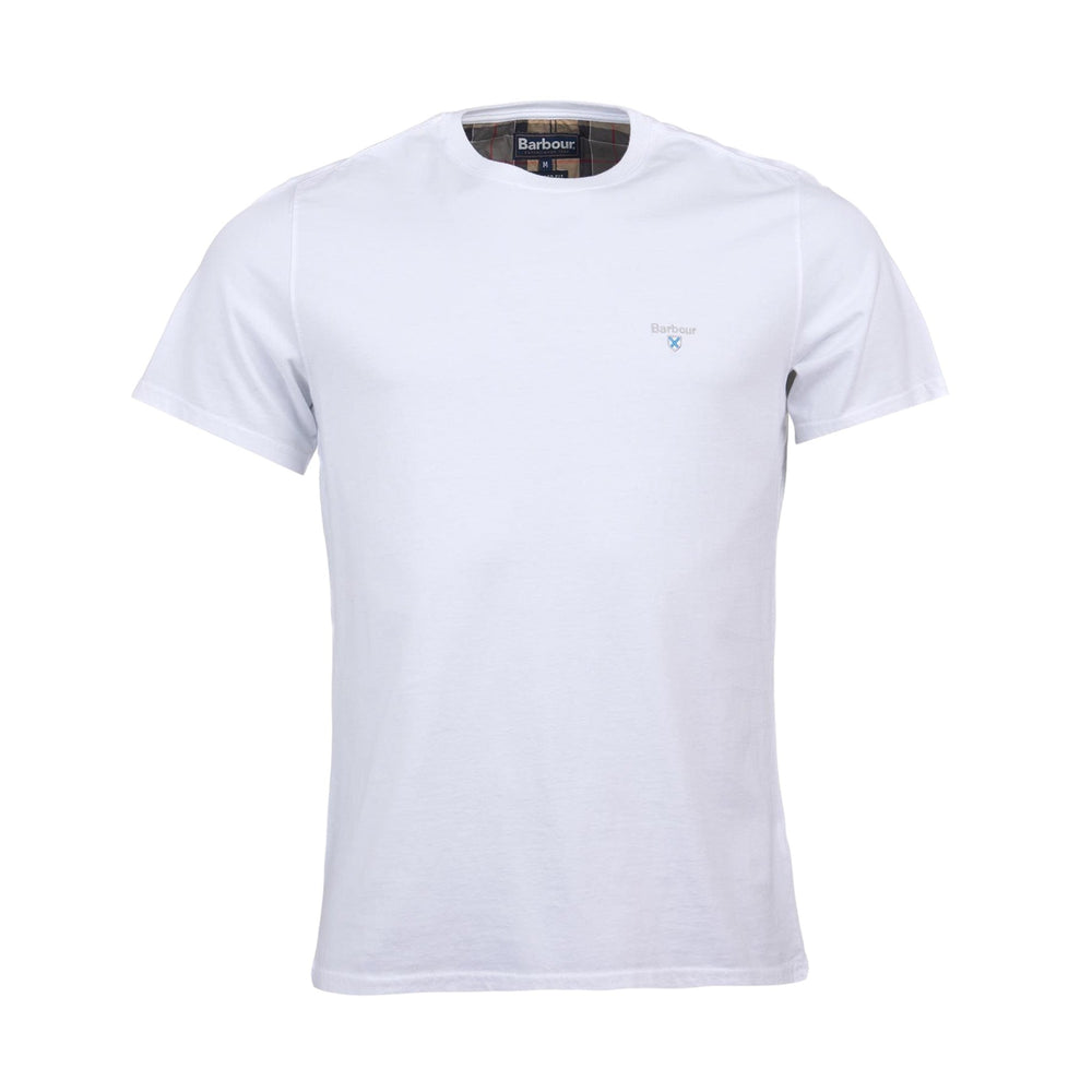 T-Shirt Barbour Tartan Sports Tee - White - T-Shirt di Barbour | Francis Concept