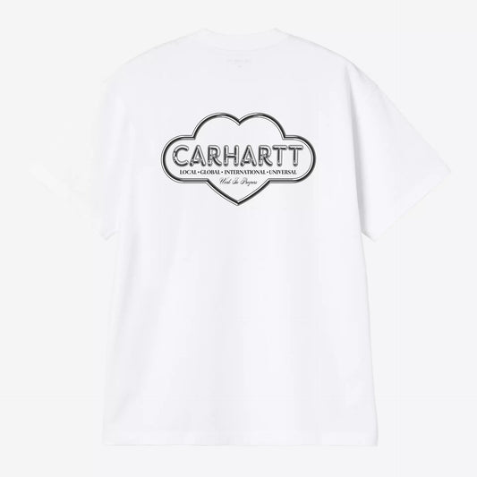 T-Shirt Carhartt Wip S/S Cloud Heart T-Shirt - White-Francis Concept