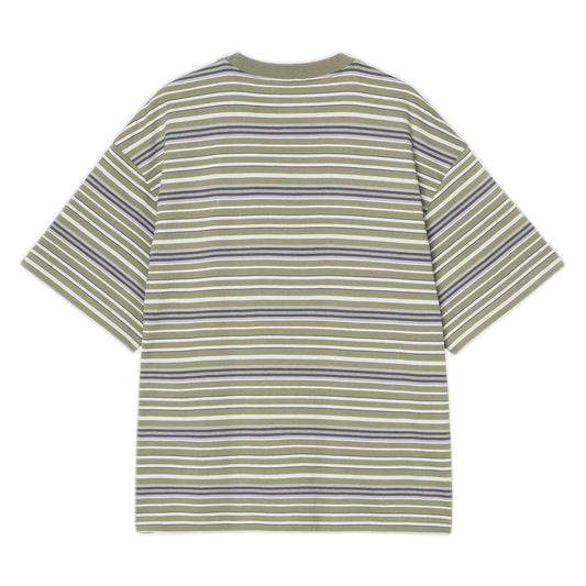 T-Shirt Carhartt Wip S/S Zane T-Shirt -Zane Stripe / Dollar Green
