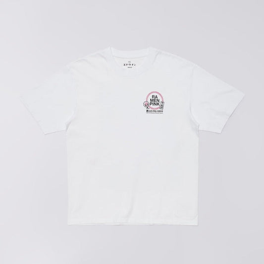 T-Shirt Edwin Ramen Pink TS - White-Francis Concept