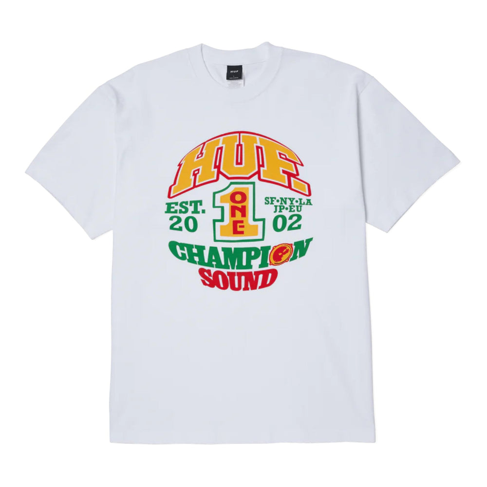 T-Shirt Huf Champion Sound S/S Tee - White - T-Shirt di HUF | Francis Concept
