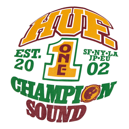 T-Shirt Huf Champion Sound S/S Tee - White - T-Shirt di HUF | Francis Concept