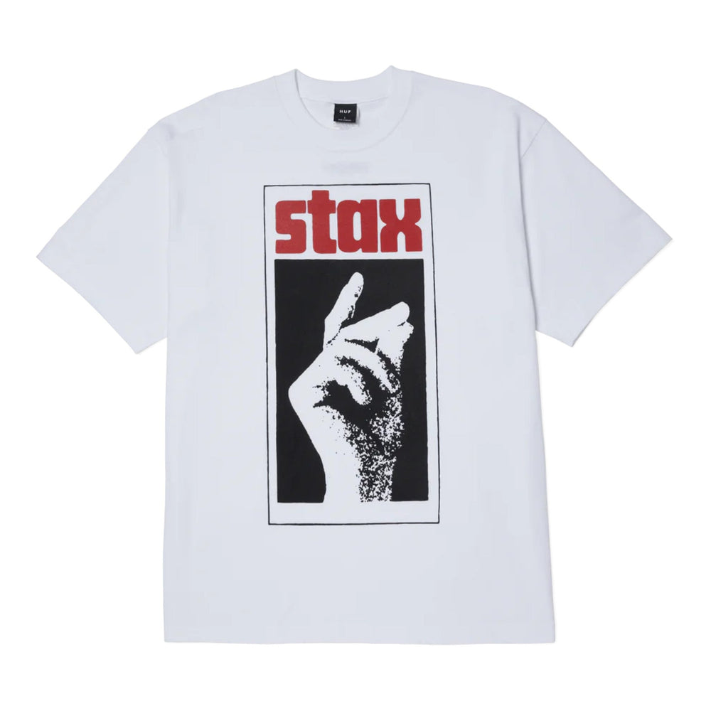 T-Shirt Huf Stax Snap S/S Tee - White - T-Shirt di HUF | Francis Concept