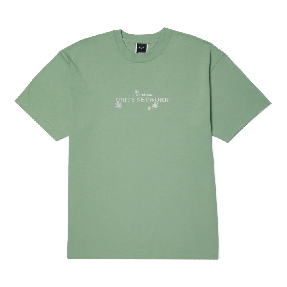 T-Shirt Huf Unity Network S/S Tee - Basil - T-Shirt di HUF | Francis Concept