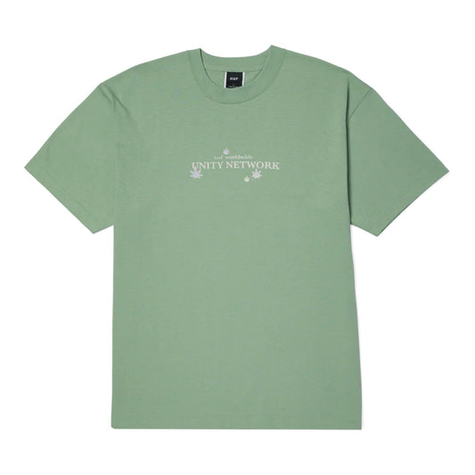 T-Shirt Huf Unity Network S/S Tee - Basil - T-Shirt di HUF | Francis Concept