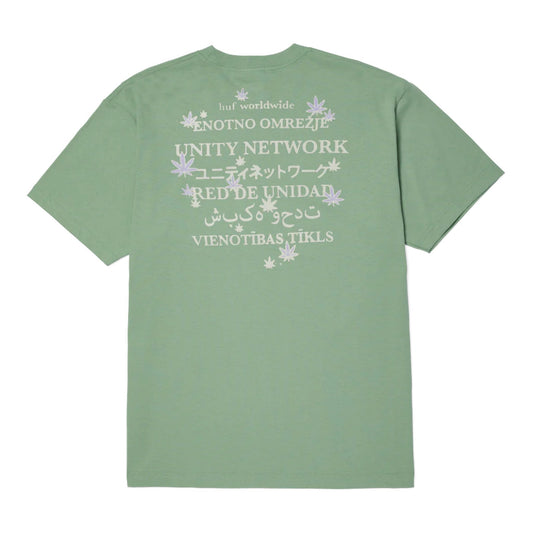 T-Shirt Huf Unity Network S/S Tee - Basil - T-Shirt di HUF | Francis Concept