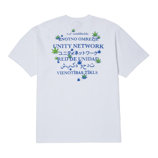 T-Shirt Huf Unity Network S/S Tee - White - T-Shirt di HUF | Francis Concept