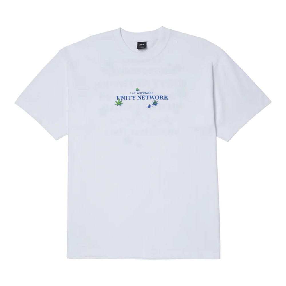 T-Shirt Huf Unity Network S/S Tee - White - T-Shirt di HUF | Francis Concept