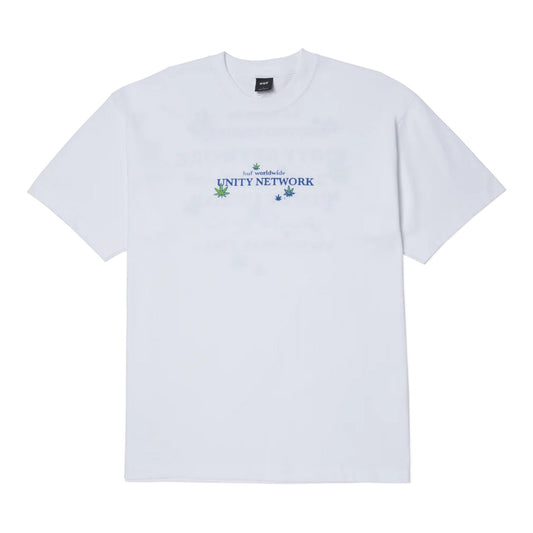 T-Shirt Huf Unity Network S/S Tee - White - T-Shirt di HUF | Francis Concept