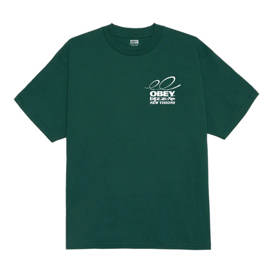 T-Shirt Obey Bizzarre New Visions Tee - Rain Forest - T-Shirt di Obey | Francis Concept