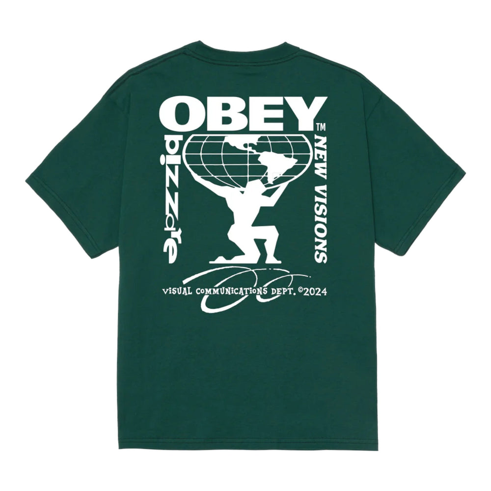 T-Shirt Obey Bizzarre New Visions Tee - Rain Forest - T-Shirt di Obey | Francis Concept