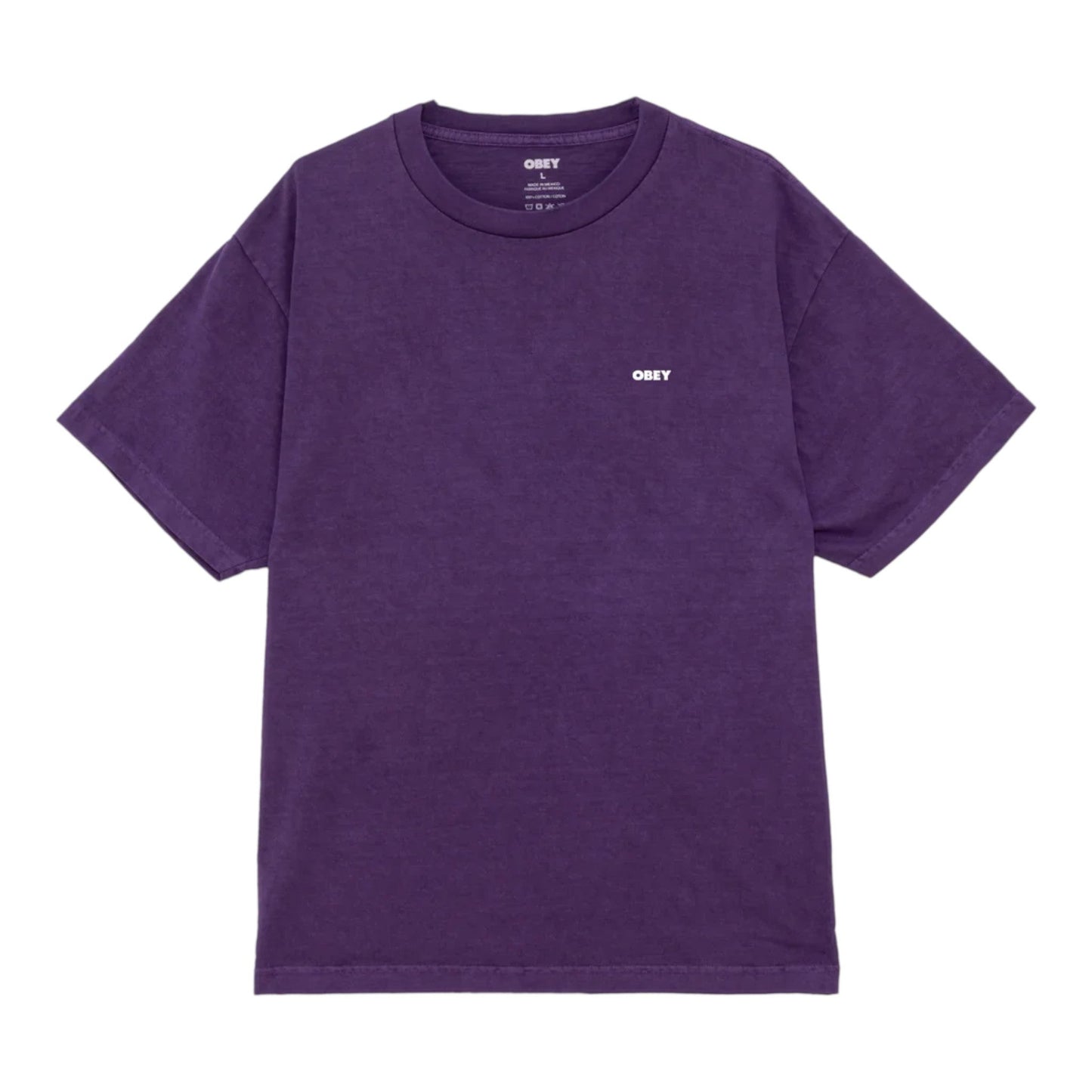 T-Shirt Obey Bold Icon Face Tee - Pigment Imperial Purple - T-Shirt di Obey | Francis Concept