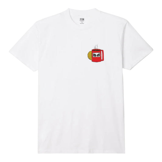 T-Shirt Obey Coffe Cup Tee - White - T-Shirt di Obey | Francis Concept