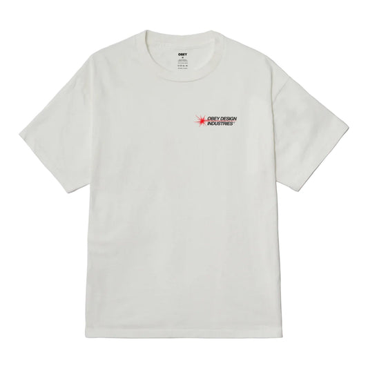 T-Shirt Obey Design industries Tee - Pigment Vintage White - T-Shirt di Obey | Francis Concept