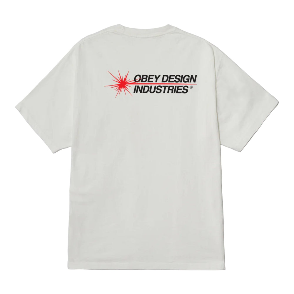 T-Shirt Obey Design industries Tee - Pigment Vintage White - T-Shirt di Obey | Francis Concept