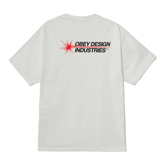 T-Shirt Obey Design industries Tee - Pigment Vintage White - T-Shirt di Obey | Francis Concept
