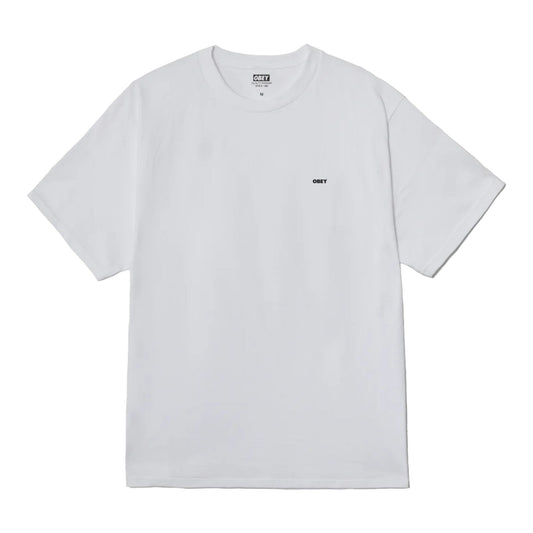 T-Shirt Obey Icon Stencil Flame Tee - White - T-Shirt di Obey | Francis Concept