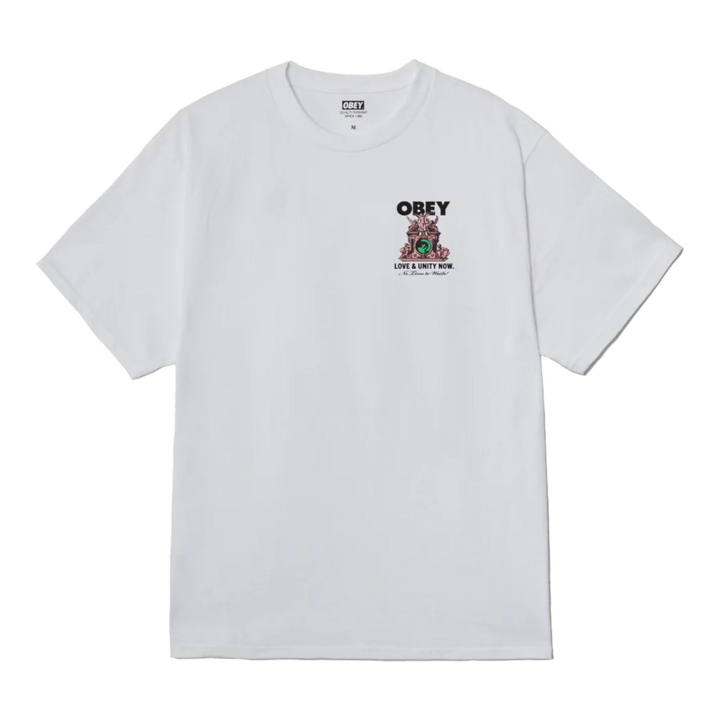 T-Shirt Obey Love & Unity Now Tee - White - T-Shirt di Obey | Francis Concept