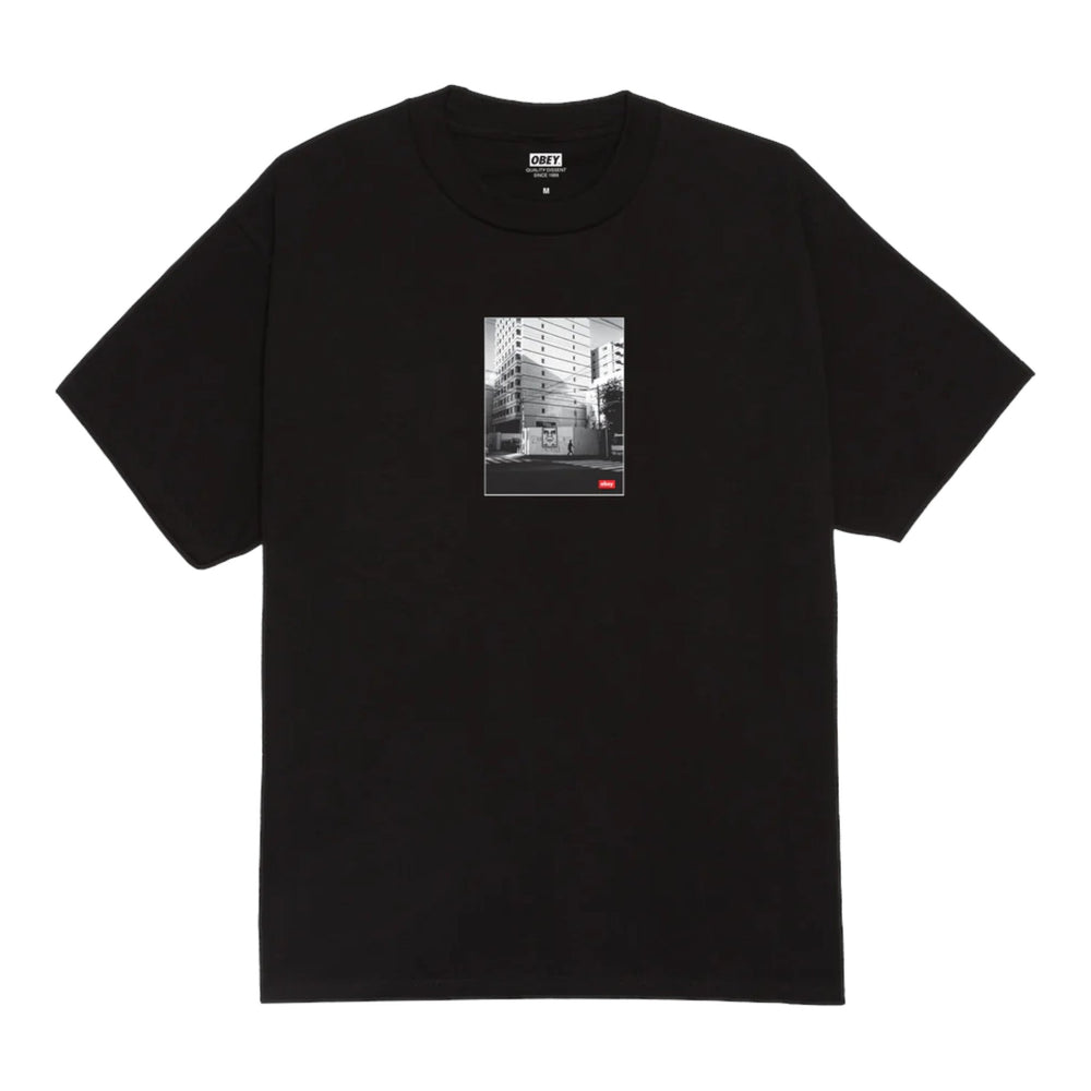 T-Shirt Obey Osaka Photo Tee - Black - T-Shirt di Obey | Francis Concept