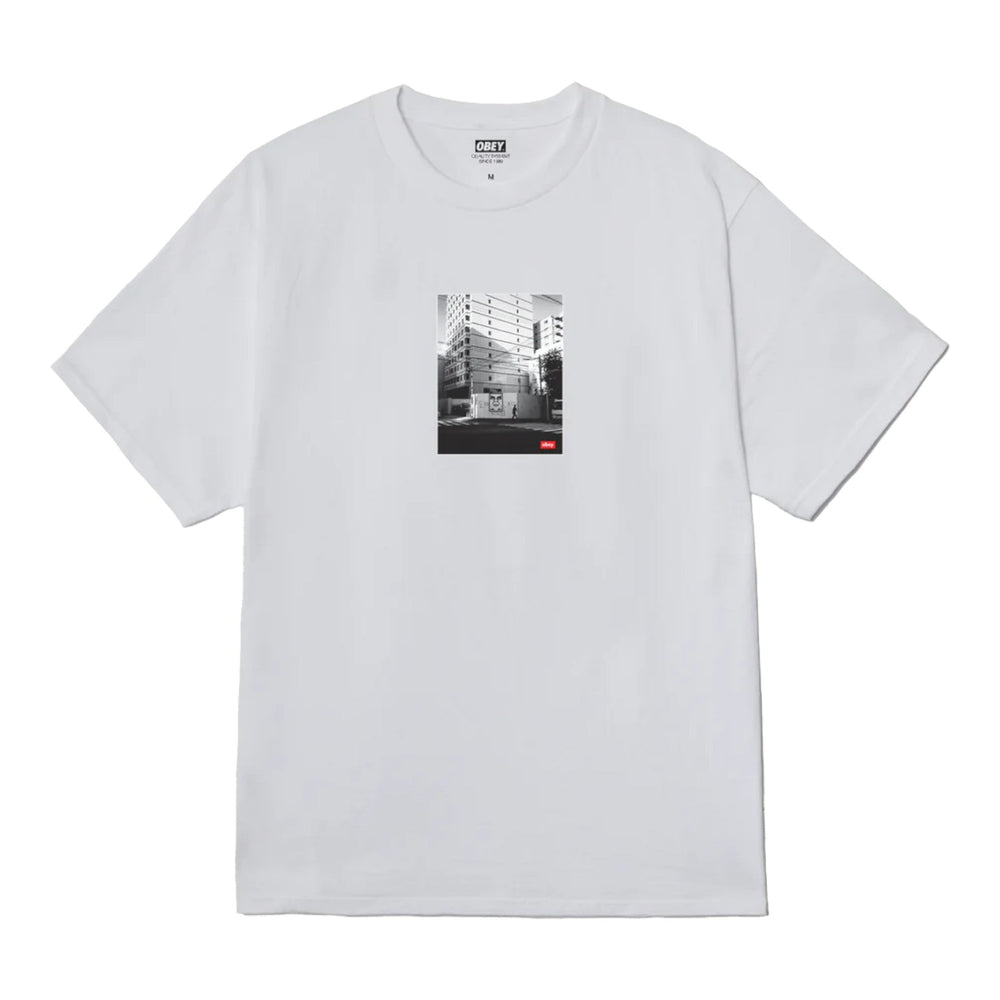 T-Shirt Obey Osaka Photo Tee - Silver Grey - T-Shirt di Obey | Francis Concept