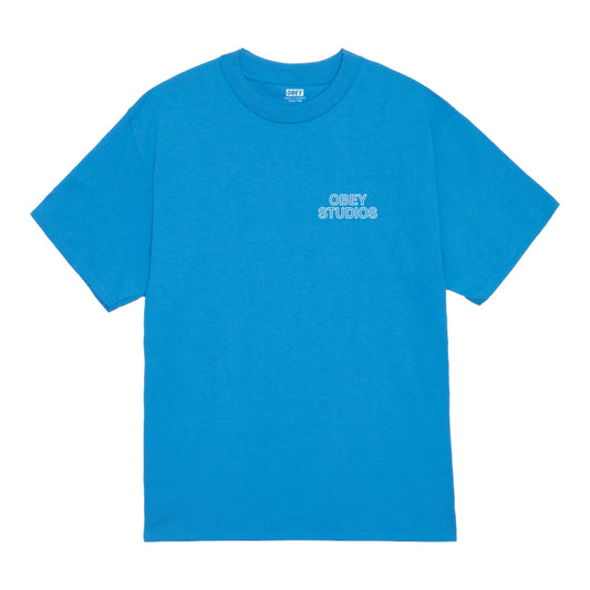 T-Shirt Obey Studios Palette Tee - Azure Blue - T-Shirt di Obey | Francis Concept