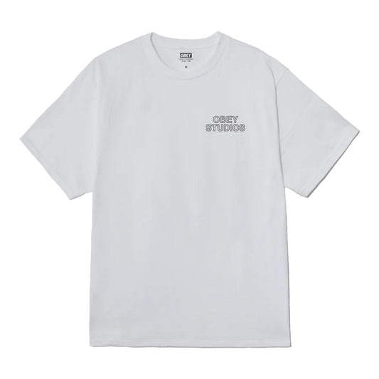 T-Shirt Obey Studios Palette Tee - White - T-Shirt di Obey | Francis Concept