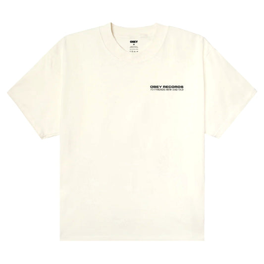 T-Shirt Obey To New Friends And Old Tee - Vintage White-Francis Concept
