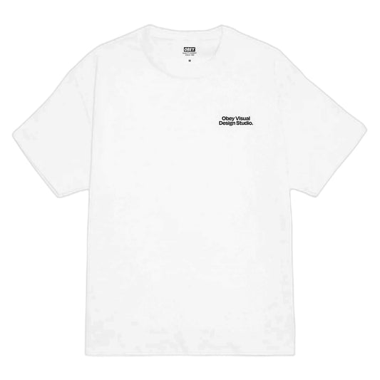 T-Shirt Obey Visual Design Studio Tee - White-Francis Concept