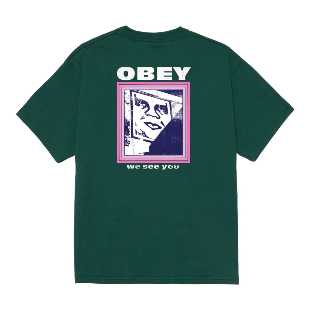 T-Shirt Obey We See You Tee - Rain Forest - T-Shirt di Obey | Francis Concept
