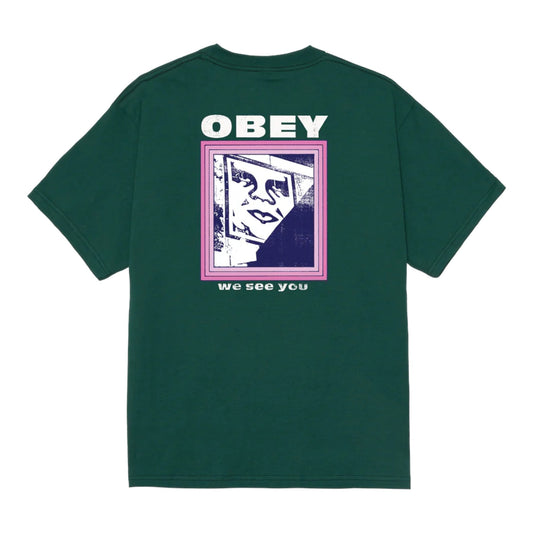 T-Shirt Obey We See You Tee - Rain Forest - T-Shirt di Obey | Francis Concept
